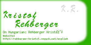 kristof rehberger business card
